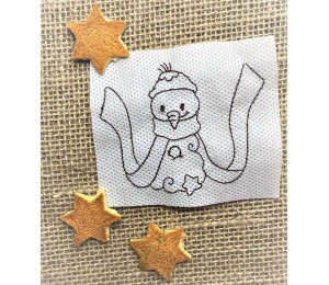 Stickdatei - Schneemann Alphabet Buchstabe W